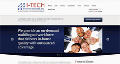 Desktop Screenshot of itechstaffing.com